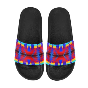Between the Mountains Blue Women's Slide Sandals
