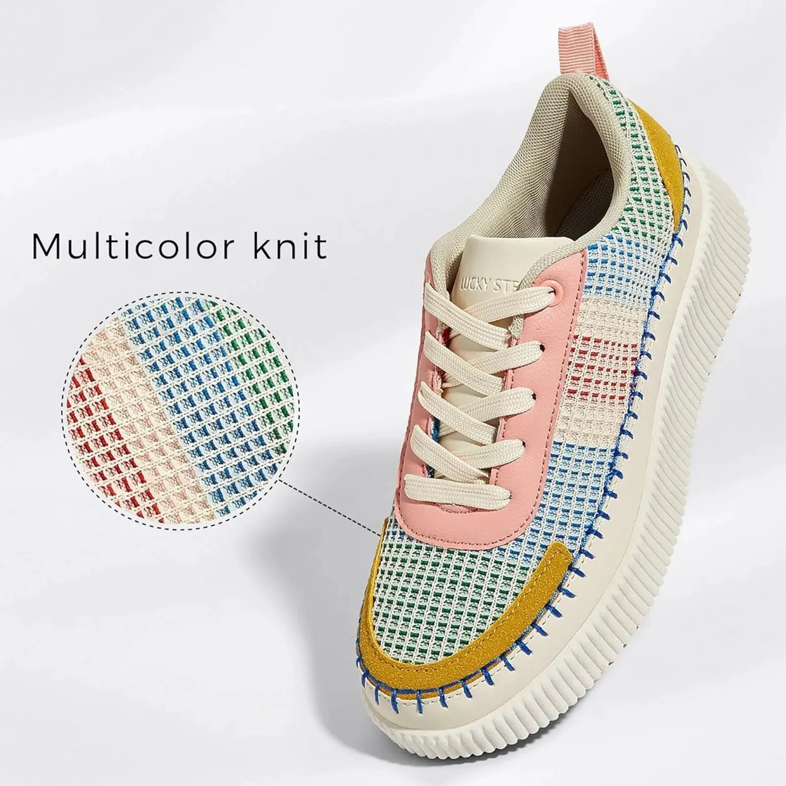 Bohemian Thick Bottom Mesh-Weave Sneakers